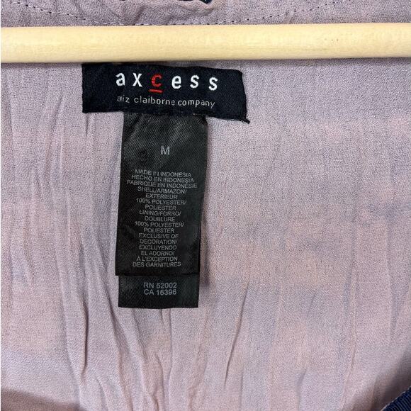 Axcess Womens Y2k Babydoll Top Size Medium Purple Micro Floral Print - Picture 5 of 5